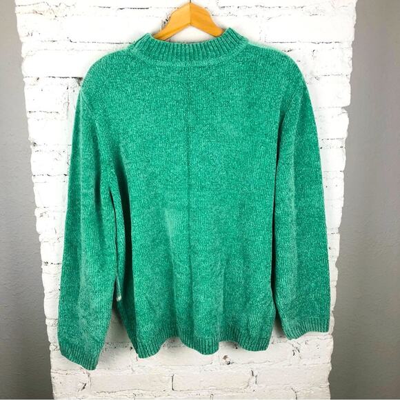 Vintage Chenille Chevron Floral Embroidered Sweater - Picture 3 of 4